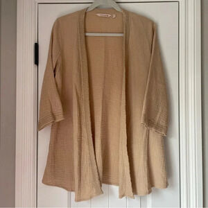 Soft Surroundings Gauzy Cotton Open Cardigan